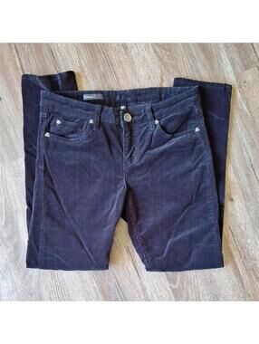 Kut From The Kloth Diana Skinny Black Corduroy Pant Size 8p